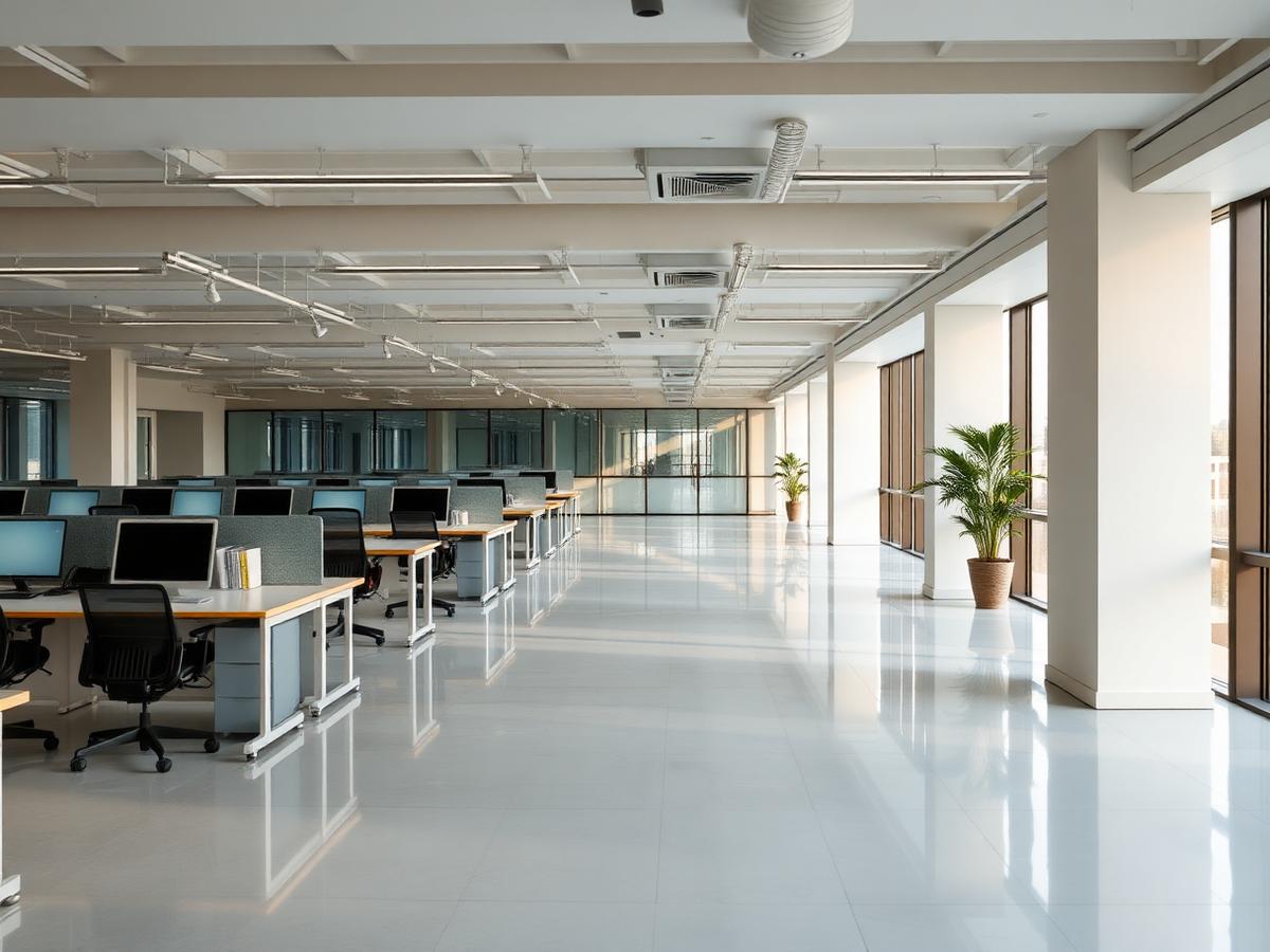 Clean, professional commercial workspace